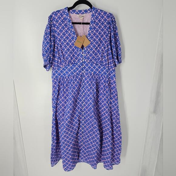 NEW NWT Boden Midi Checked Summer Dress - Picture 2 of 14